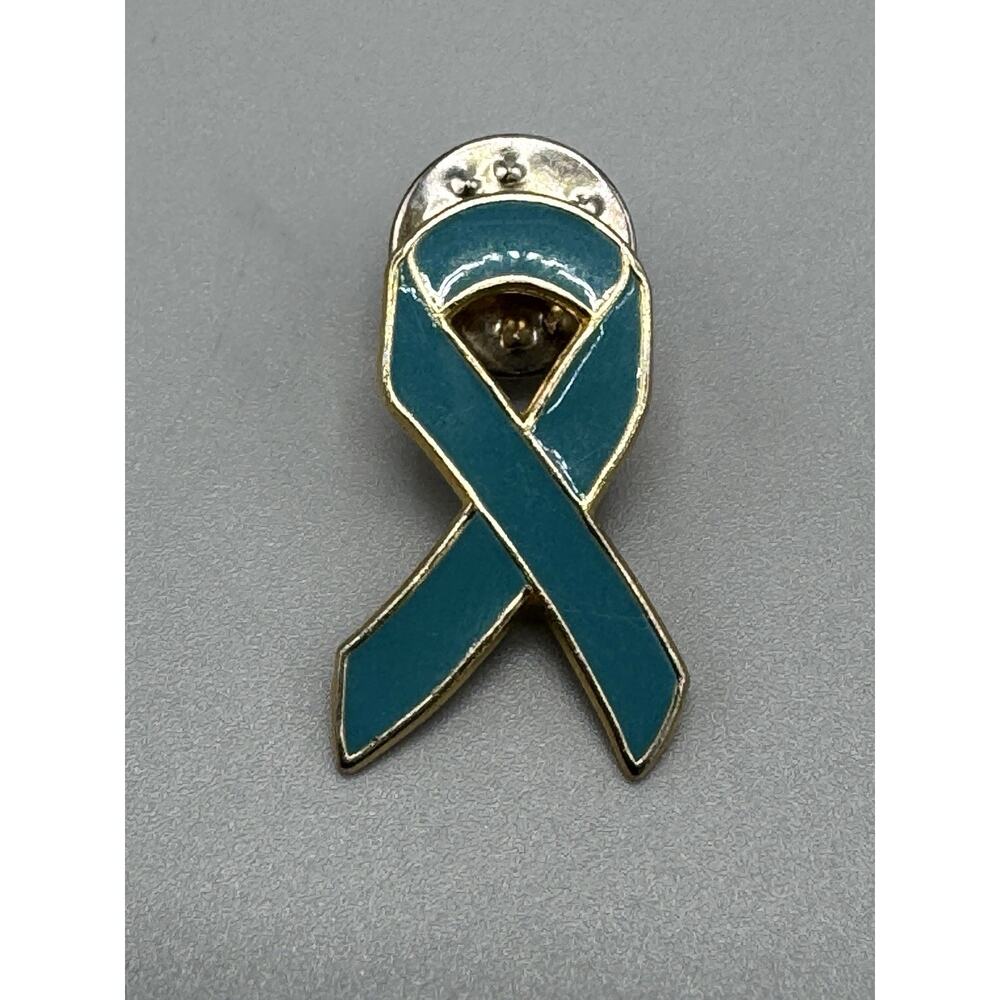 Awareness Ribbon Teal Colored Lapel Pin‎
